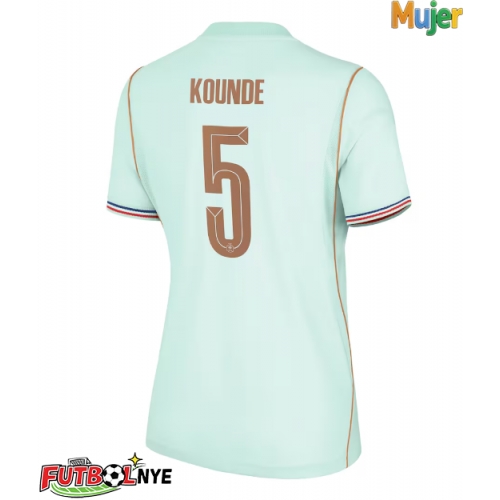 Camiseta Francia Jules Kounde #5 Visitante Equipación para mujer Mundial 2026 manga corta